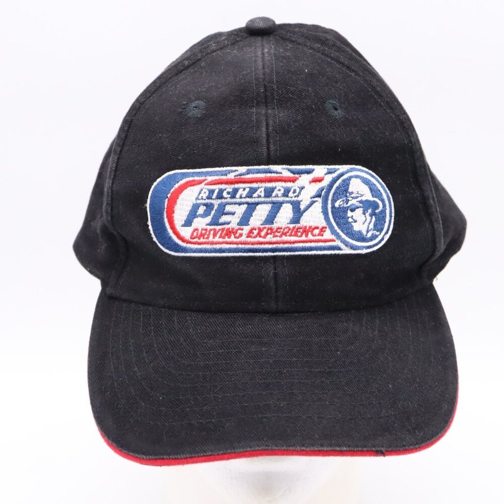 Vintage RICHARD PETTY Driving Experience 90s Black Adjustable Hat Cap